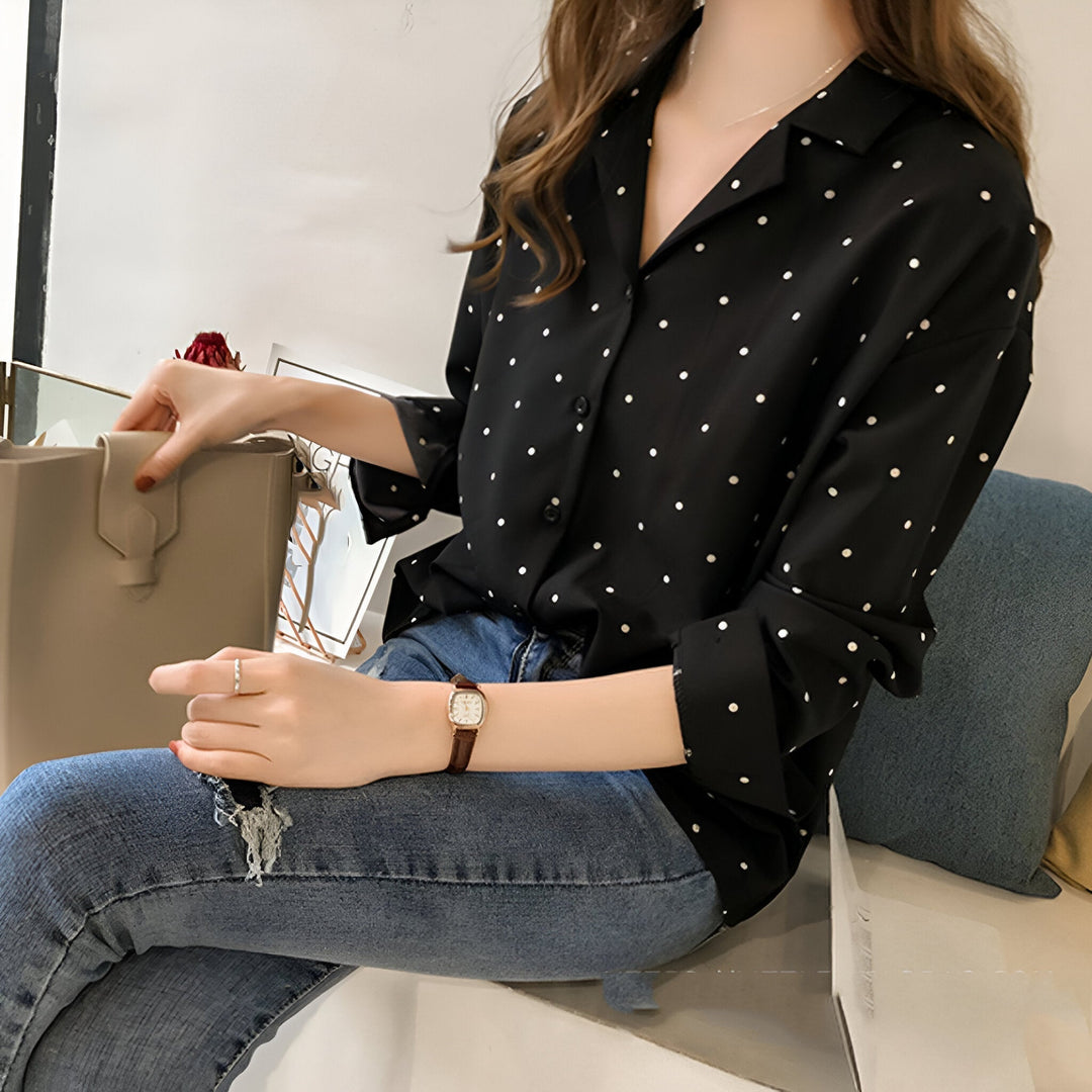 Blusa Clivia Elegante con Pois Giocosi