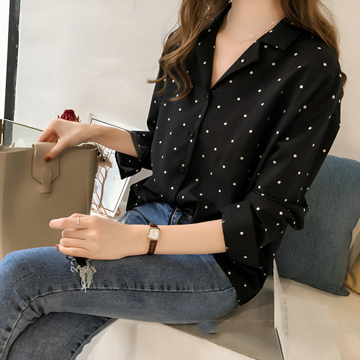Blusa Clivia Elegante con Pois Giocosi