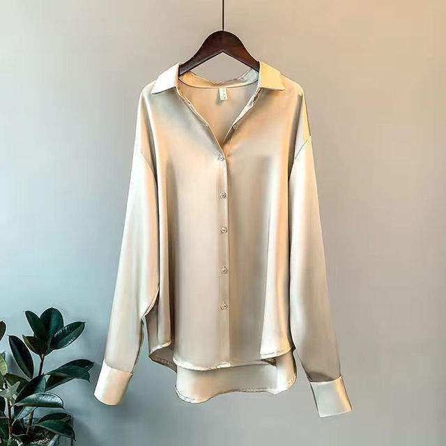 Sonia™ - Camicetta in raso a maniche lunghe