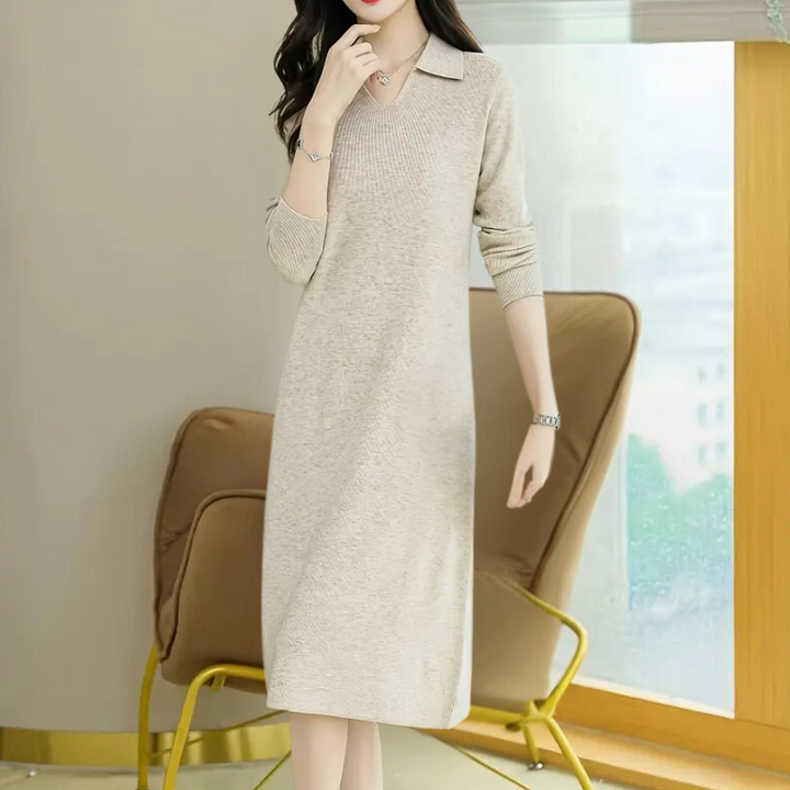 Zariah | Abito Midi In Maglia Elegante per un Look Raffinato