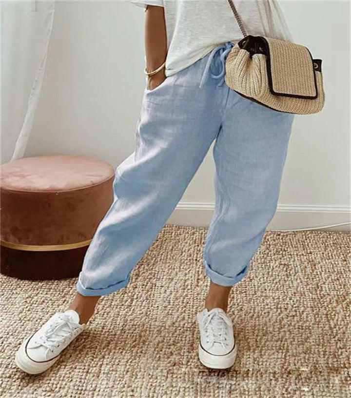 Pantaloni eleganti in cotone Beatrice™ - Stile e comfort per ogni occasione!