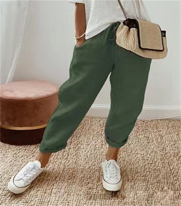 Pantaloni eleganti in cotone Beatrice™ - Stile e comfort per ogni occasione!