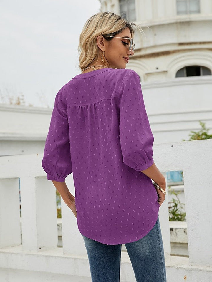 Femma - Camicetta patchwork da donna elegante e raffinata per ogni occasione