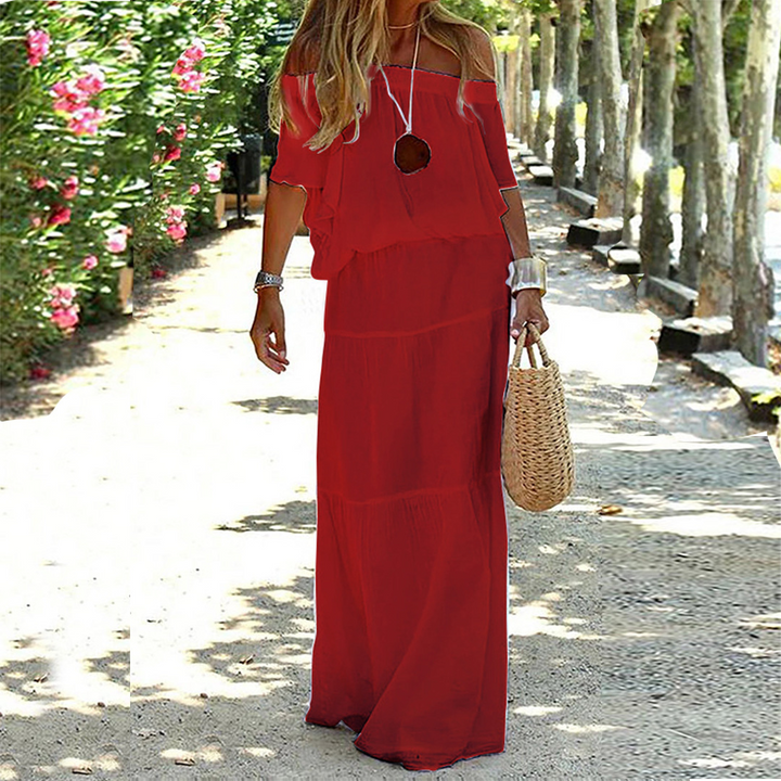 Yelena - Elegante Maxi Abito Off-Shoulder per un Aspetto Seducente