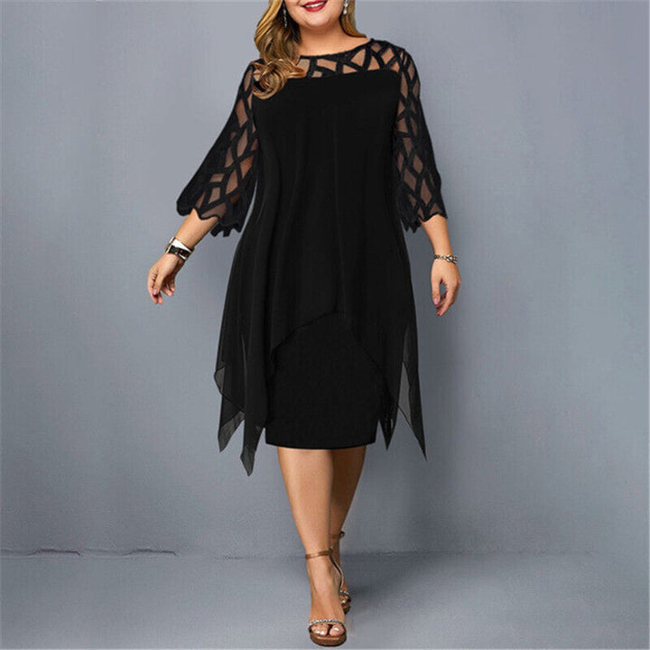 <html>
<p>Danica - Elegante abito da sera plus size con un overlay giocoso per un aspetto indimenticabile.</p>
</html>