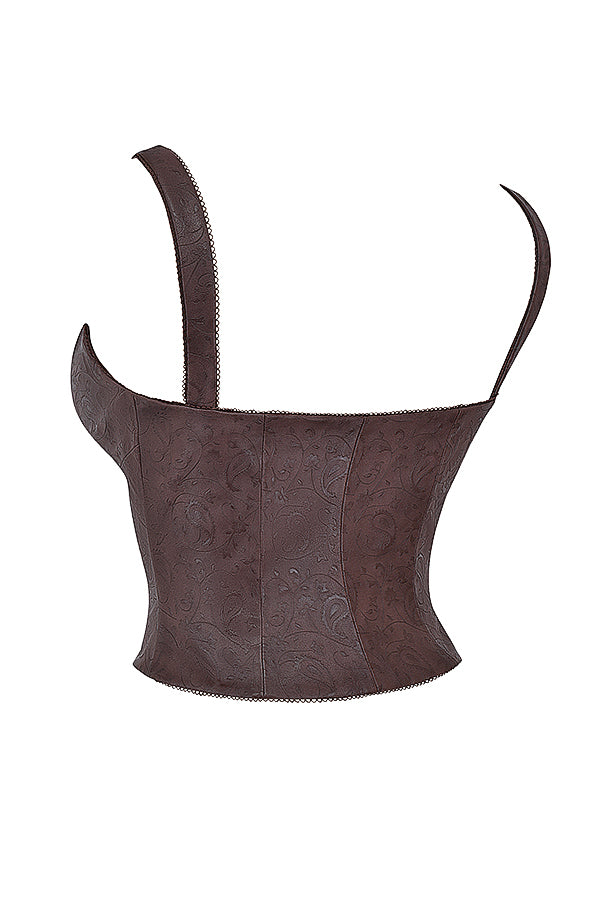 Gilda - Top in ecopelle vegan elegante