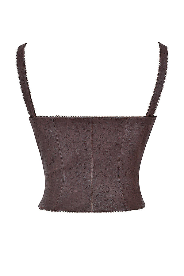 Gilda - Top in ecopelle vegan elegante
