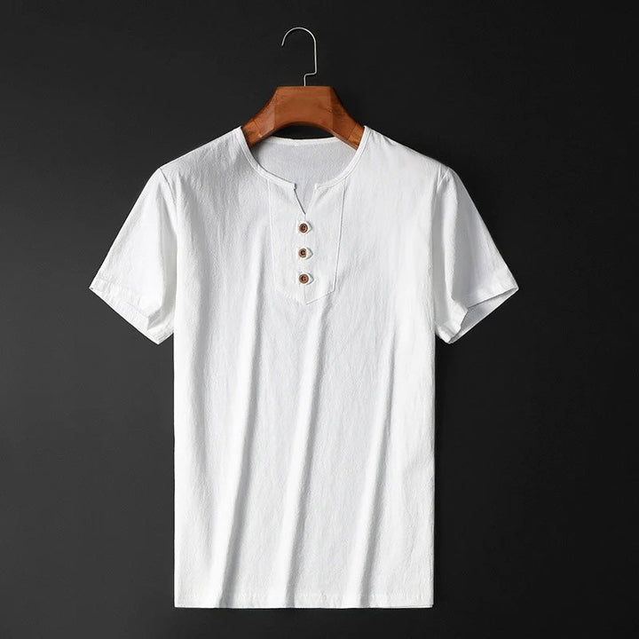 T-shirt termica Kolja da uomo per l'estate - misto cotone e lino leggero e traspirante per il massimo comfort