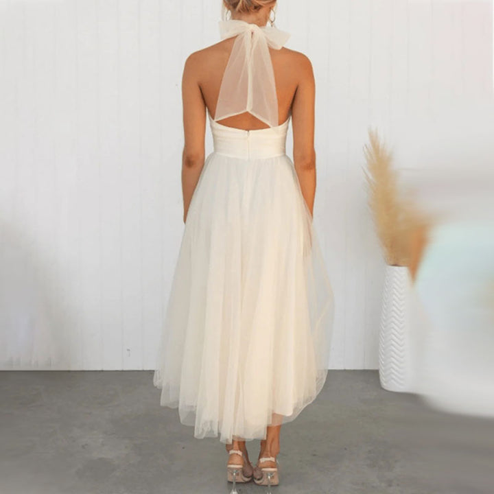 Elegante Maxi Halterjurk van Tule voor Bruiloften