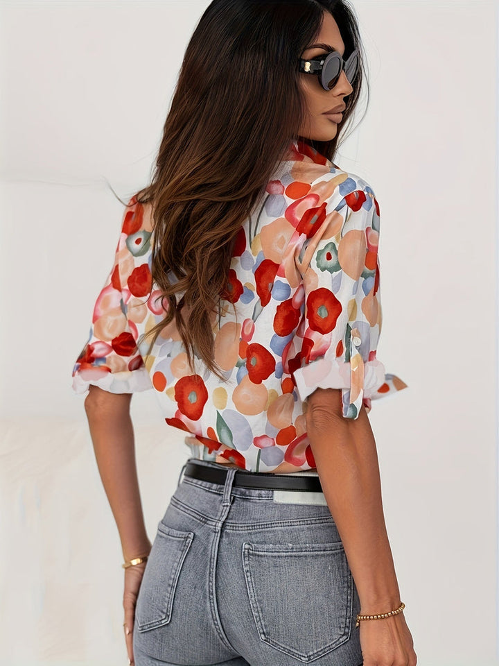 Bloeiende Eleganties: Marisol Bloemen Blouse