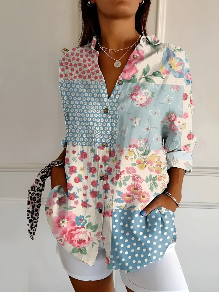 Elegante camicia da donna a maniche lunghe button-down - eleganza e versatilità per tutti i giorni
