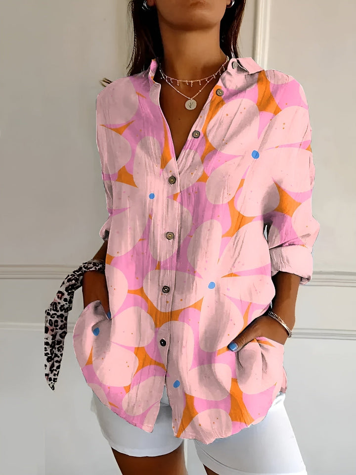 Elegante camicia da donna a maniche lunghe button-down - eleganza e versatilità per tutti i giorni