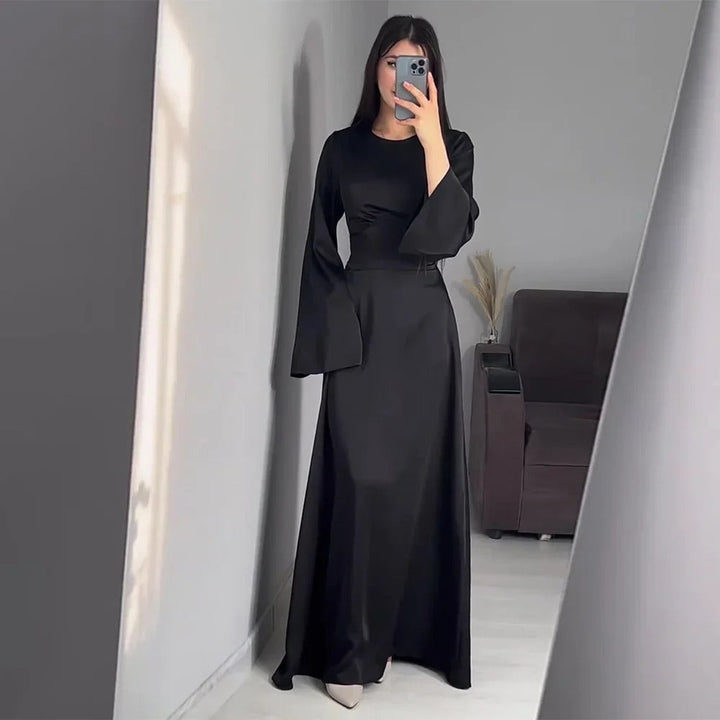 Elina - Elegante Abito Lungo in Seta