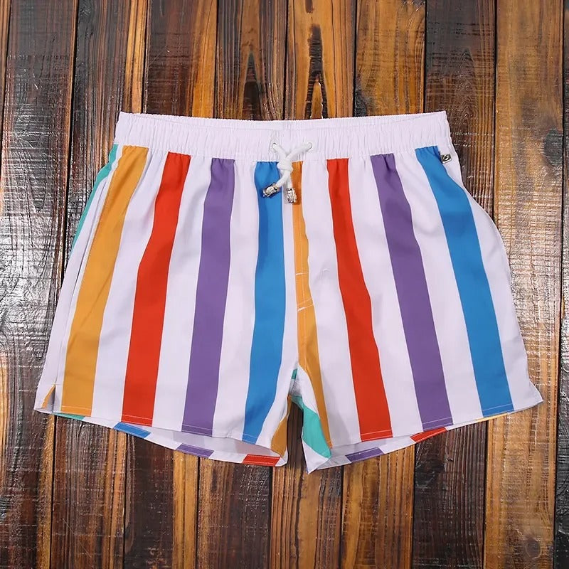 Pantaloncini da bagno a righe da uomo alla moda - comfort e stile in spiaggia
