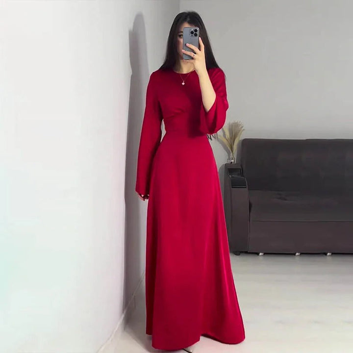Elina - Elegante Abito Lungo in Seta