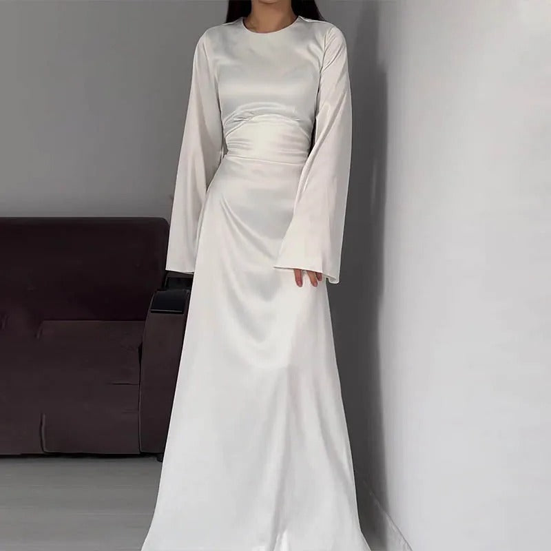 Elina - Elegante Abito Lungo in Seta