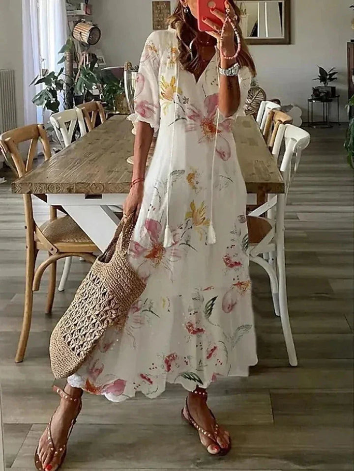 Elegante abito da donna a maniche lunghe per le occasioni speciali