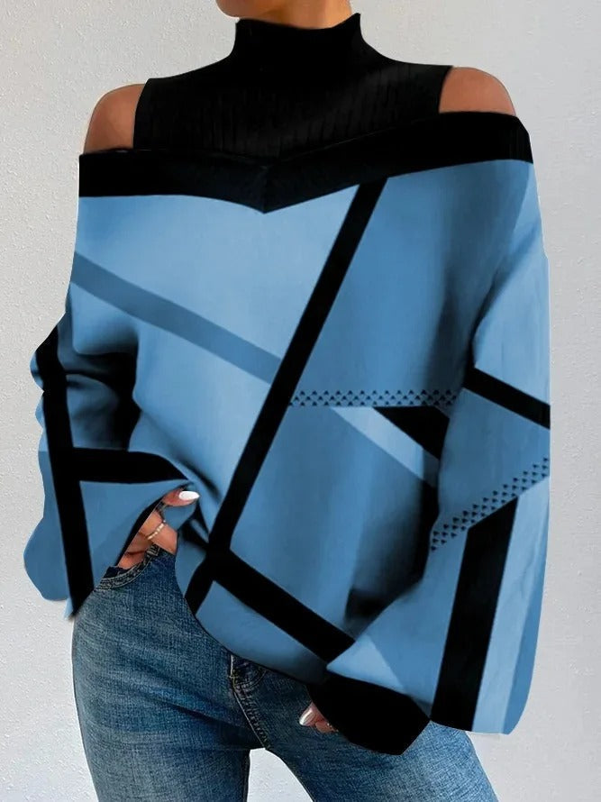 Top da donna alla moda con moderni motivi geometrici - perfetti per ogni occasione