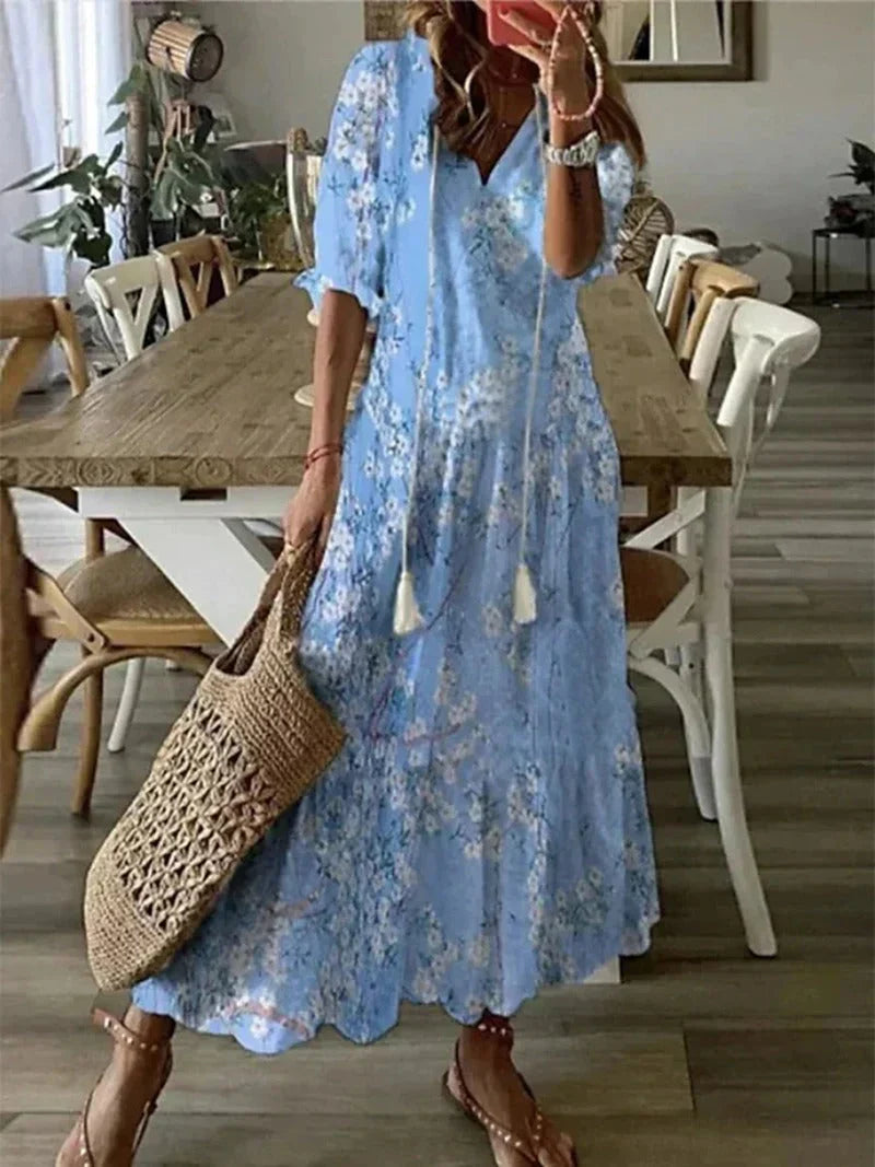 Elegante abito da donna a maniche lunghe per le occasioni speciali