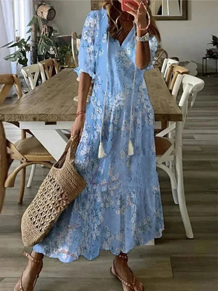 Elegante abito da donna a maniche lunghe per le occasioni speciali