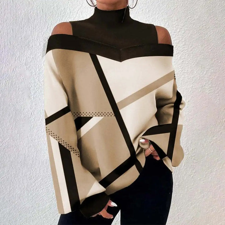 Top da donna alla moda con moderni motivi geometrici - perfetti per ogni occasione