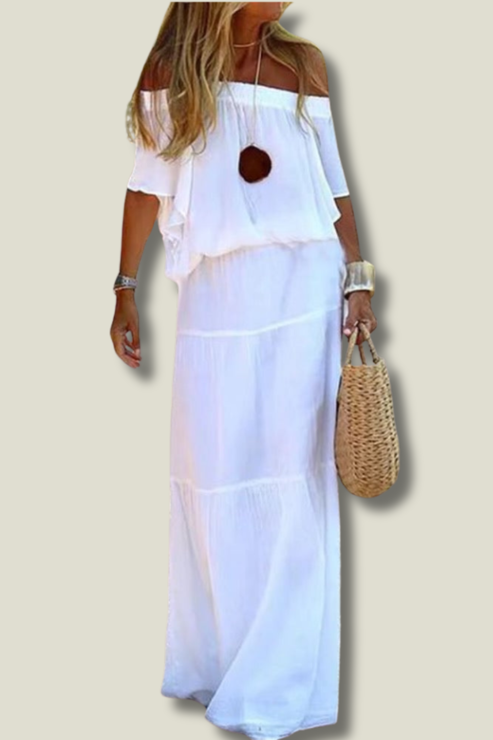Yelena - Elegante Maxi Abito Off-Shoulder per un Aspetto Seducente