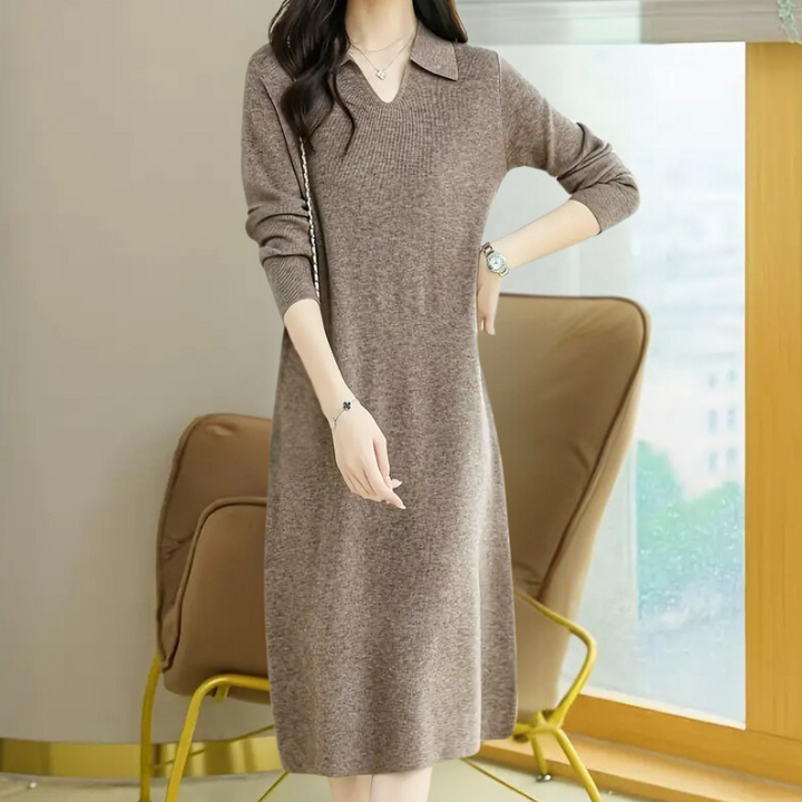 Zariah | Abito Midi In Maglia Elegante per un Look Raffinato
